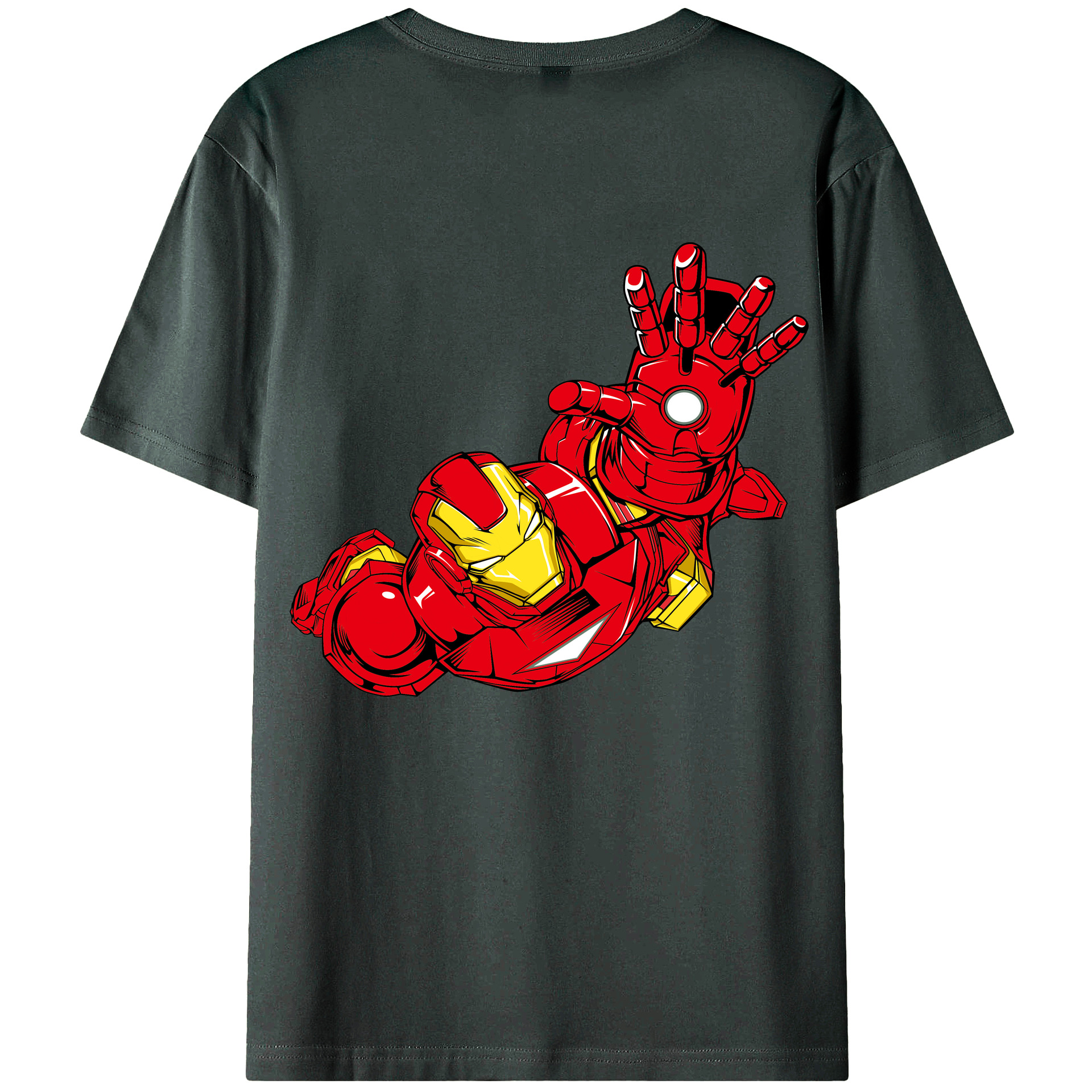 （画像用） アベンジャーズ The Avengers 綿100％ メンズ半袖Tシャツ（バックプリント） 通気性